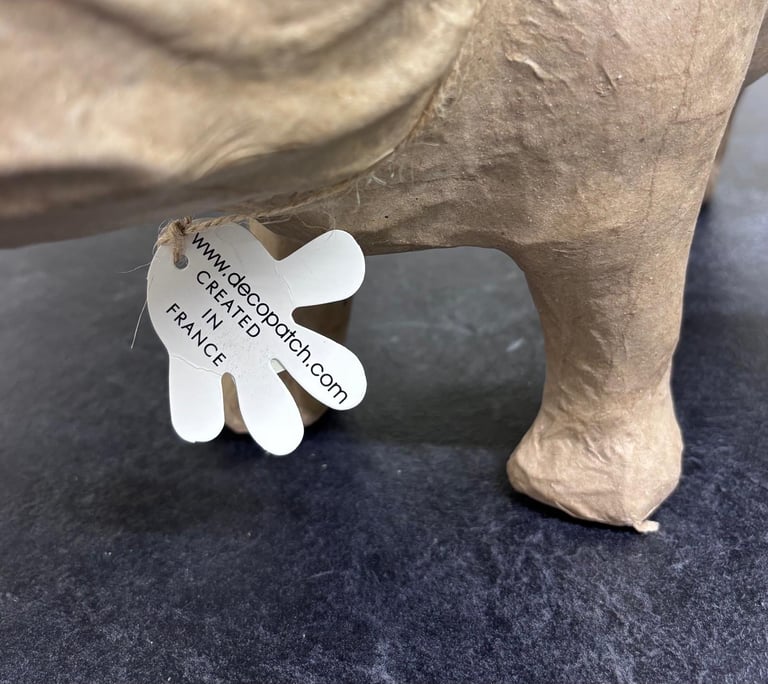 Large Decoupage bull dog 
