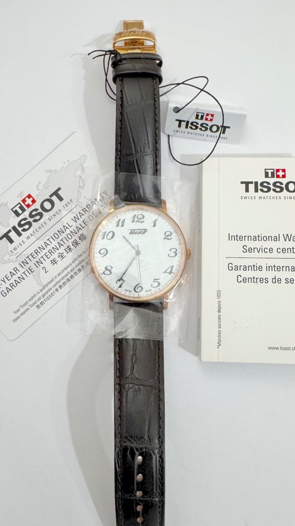 image for New/unworn genuine Tissot Everytime 42mm Swiss watch, full set