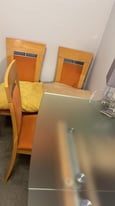 Large table and 3 chairs 