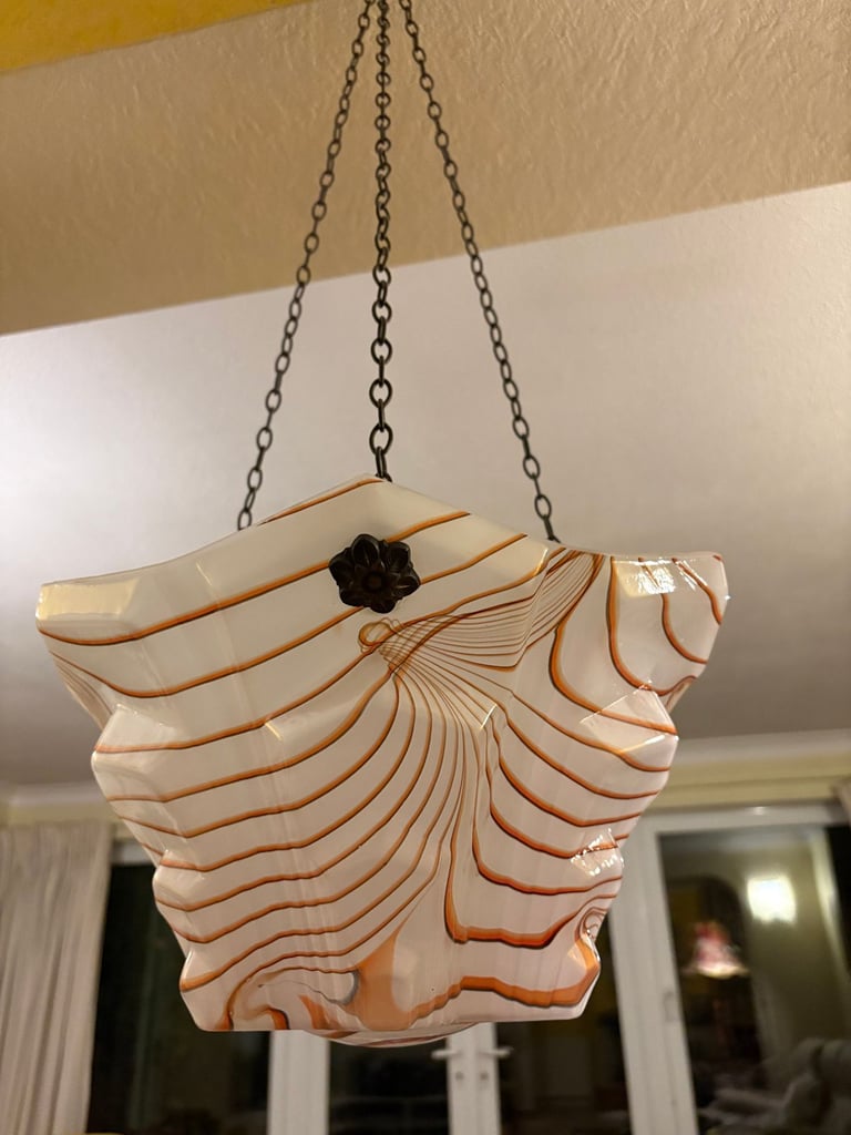 Antique glass lampshade