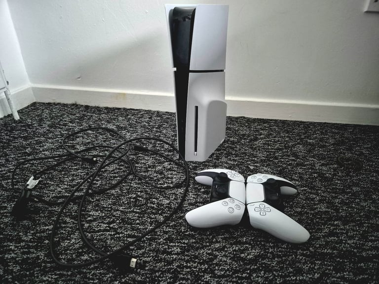 image for PlayStation 5 Slim Disc Edition + 2 Controllers – Excellent Condition