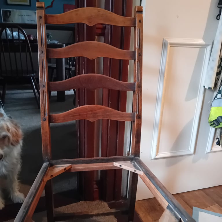 FREE Set Of 4 Highback Dining Chairs With Removable Seats 