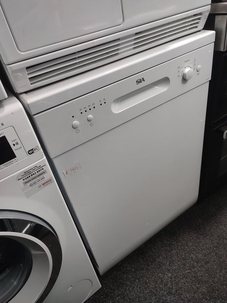 image for ➡️➡️SALE TODAY⬅️⬅️ WHITE SIA 60CM WIDE FREESTANDING FULL SIZE DISHWASHER 