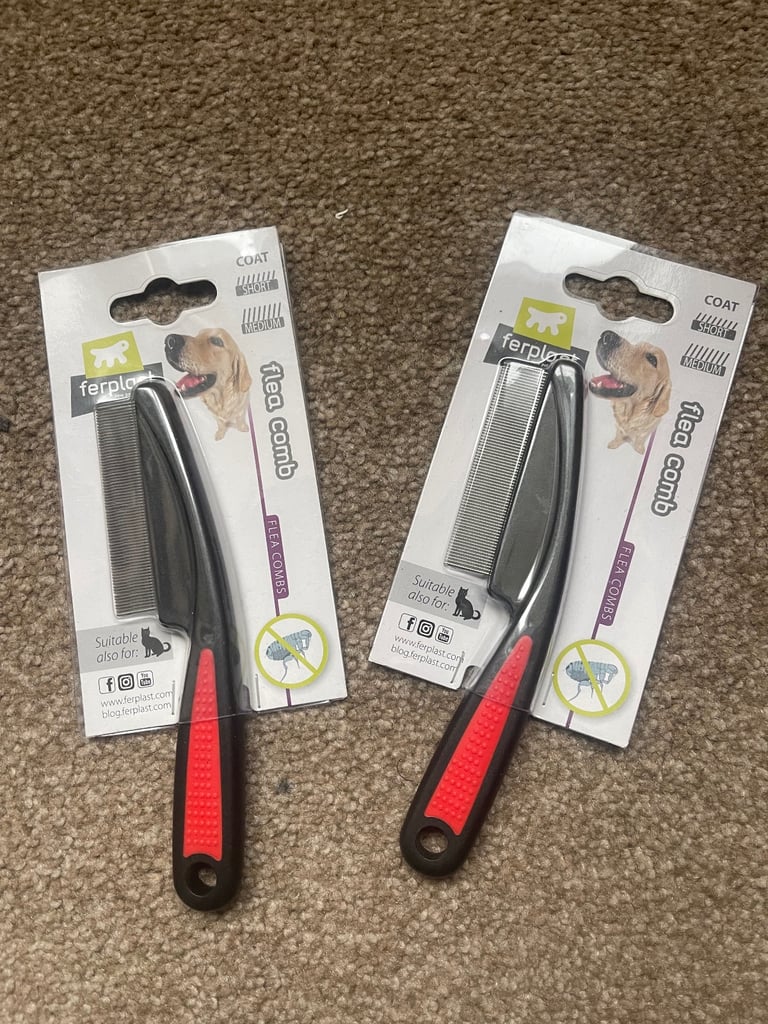 image for 2 Ferplast Steel Comb with Rotating Teeth