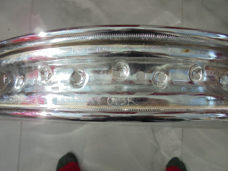 Motorbike wheel rim CWC British Chrome 40 hole 19 X 2.15