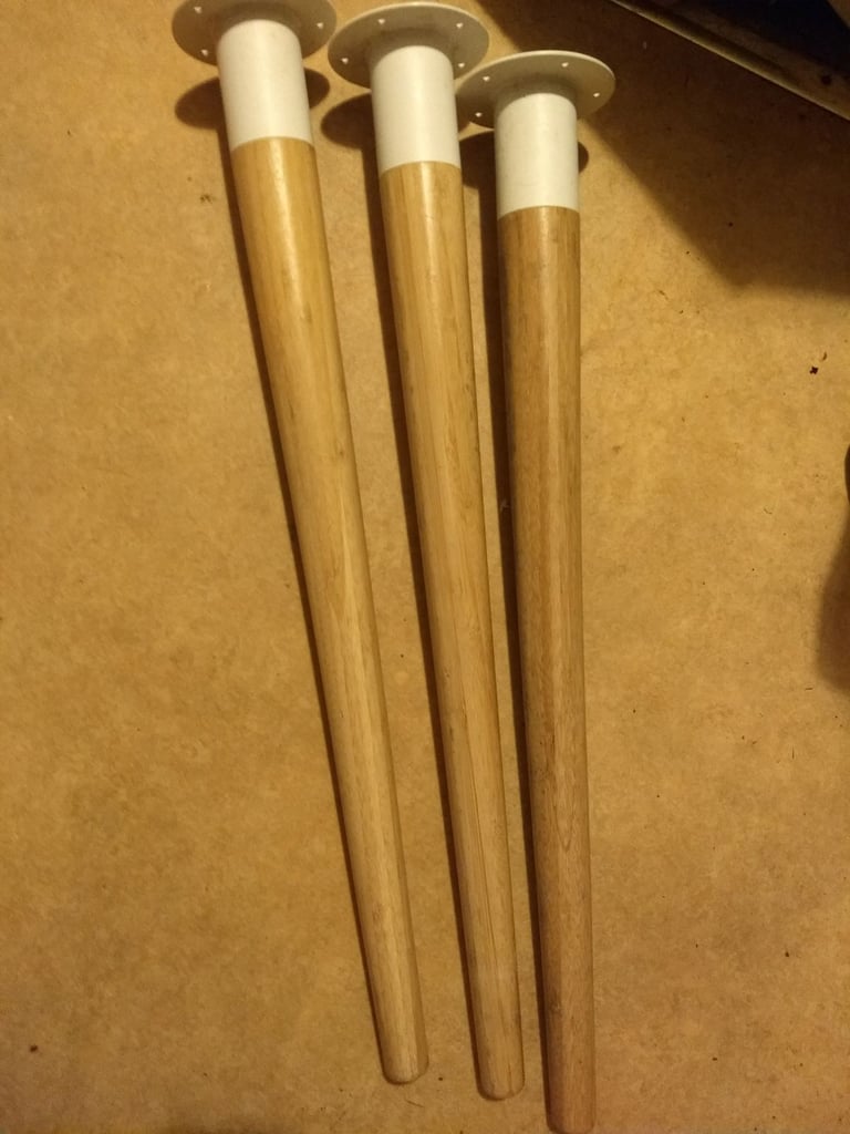  Ikea table legs. 3 available. 70cm