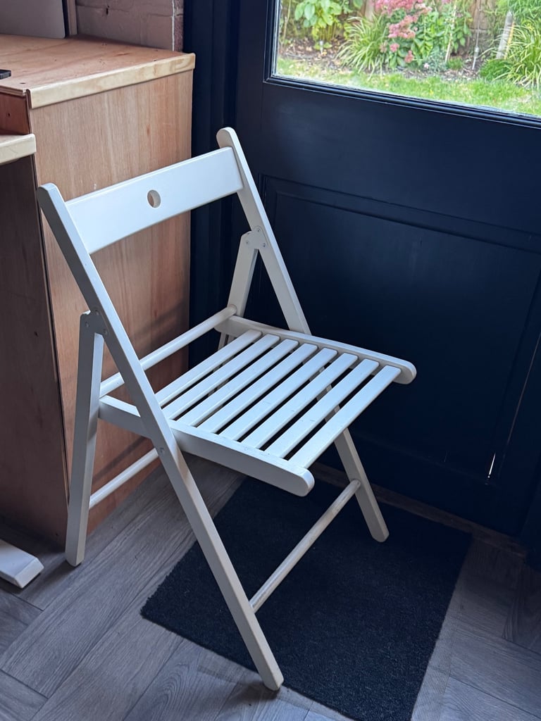 image for 4 Ikea Terje white chairs