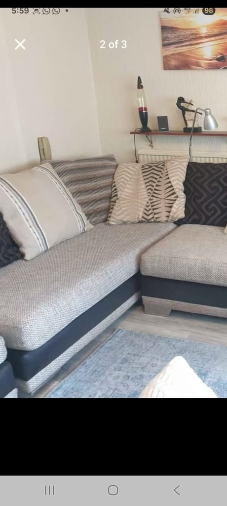 image for Corner sofa L shape with foot stool DFS in very good condition  