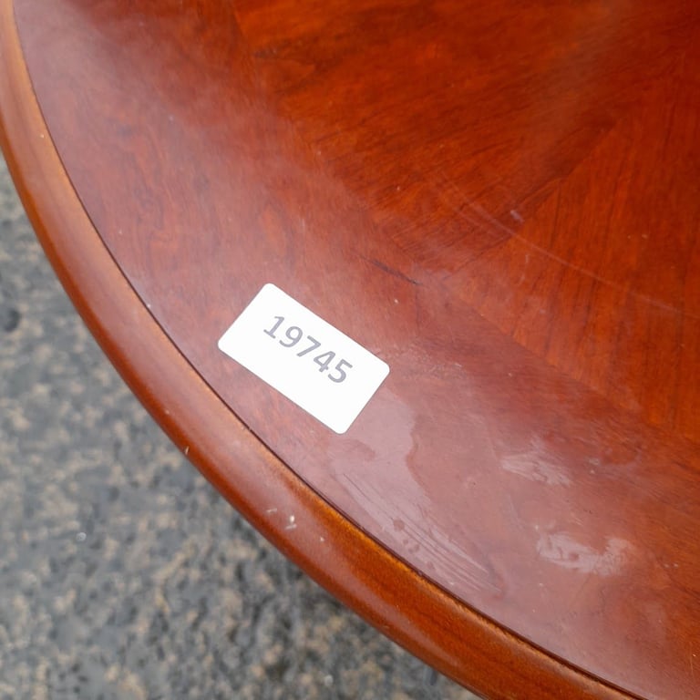 Solid wood round table with shelf 60cm x 53cm, Ref:19745