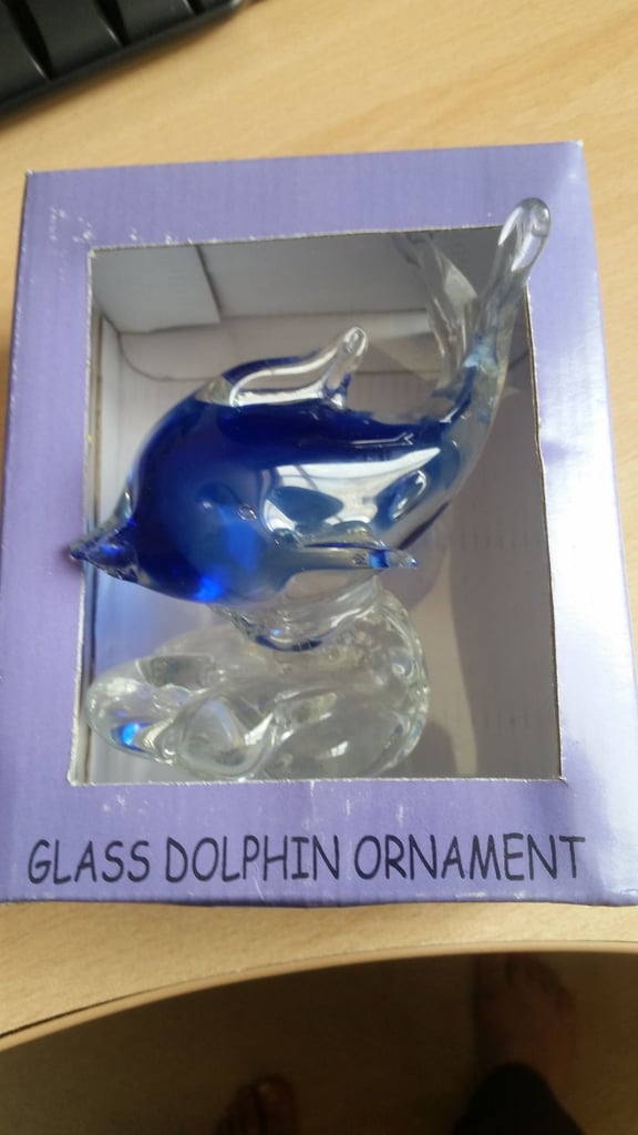 Glass Dolphin Ornament