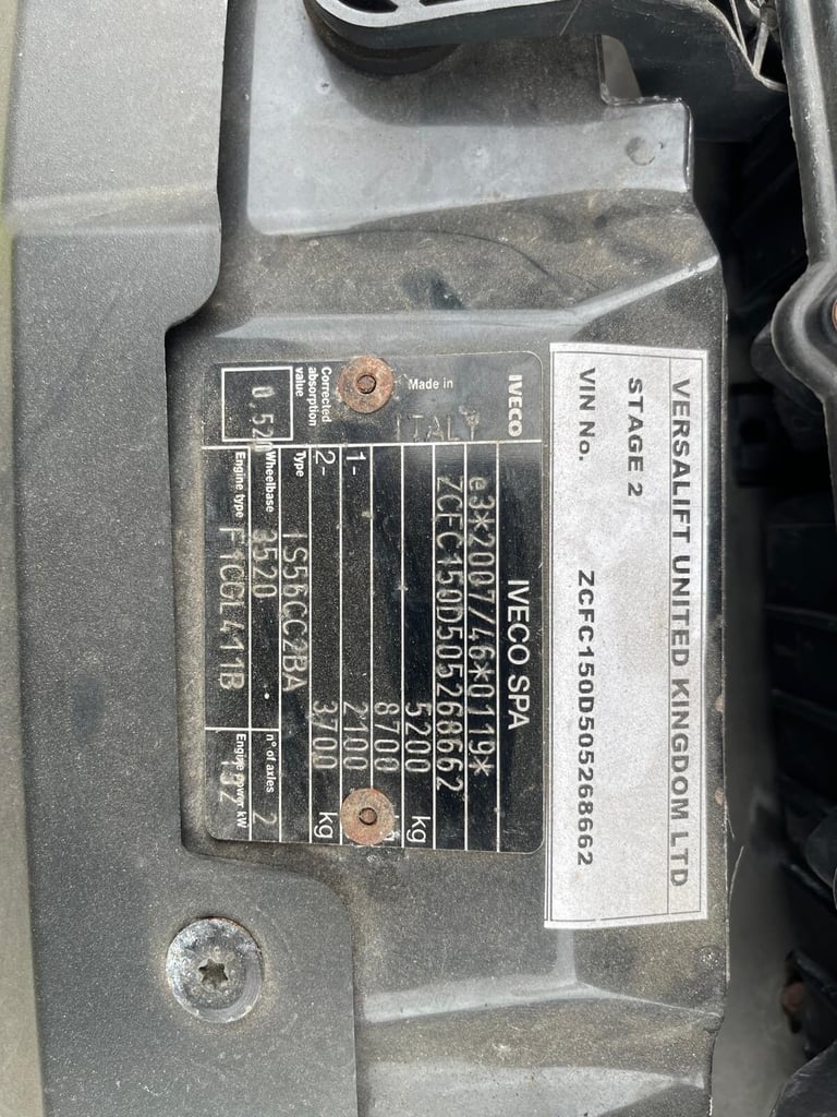 2020 Iveco Daily CHERRY PICKER ACCESS PLATFORM LIFT  NA Diesel Manual