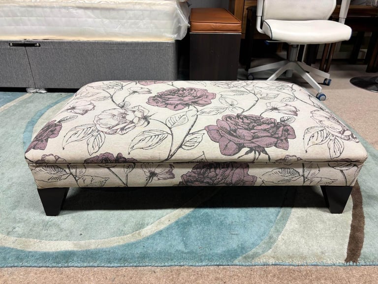 image for Large Beige Fabric Footstool excellent condition 