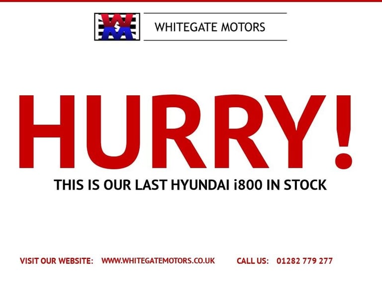 2019 69 HYUNDAI I800 2.5 CRDI SE NAV MPV 5DR DIESEL MANUAL EURO 6 (136 PS) 9 SEA