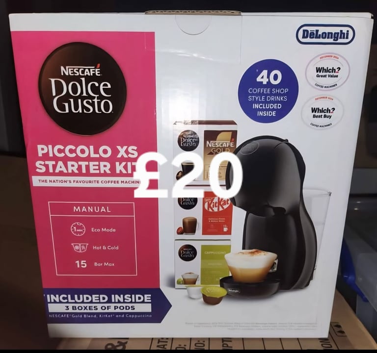 image for Gusto Coffee Machine & pods