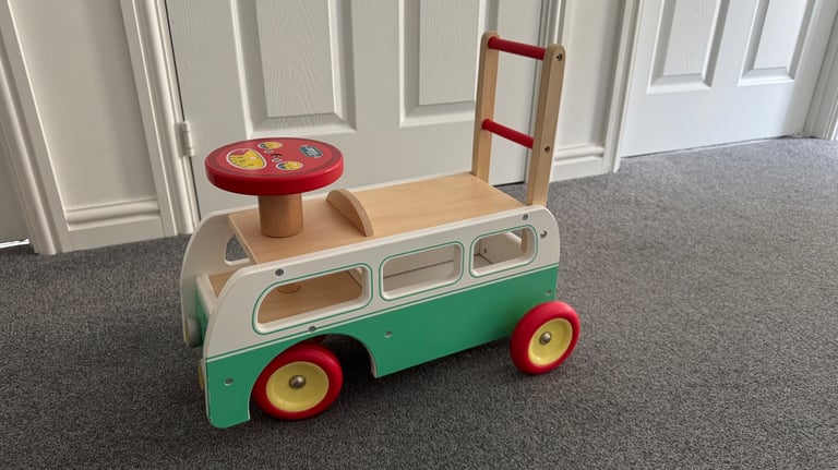 Vilac Kids Wooden Campervan Walker & Ride-On