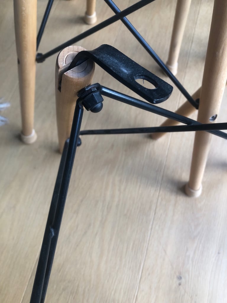 Four Eames style chair legs