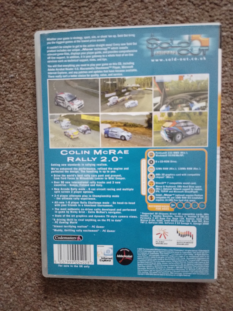 COLIN MCRAE RALLY 2.0 - PC CD ROM