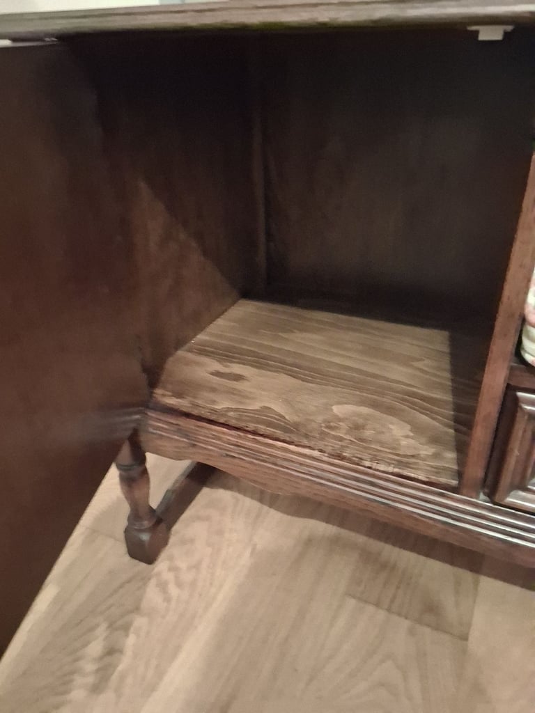 Vintage solid wood telephone seat
