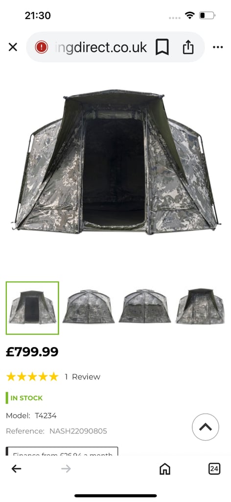 image for Nash Titan T1 camo pro fishing bivvy