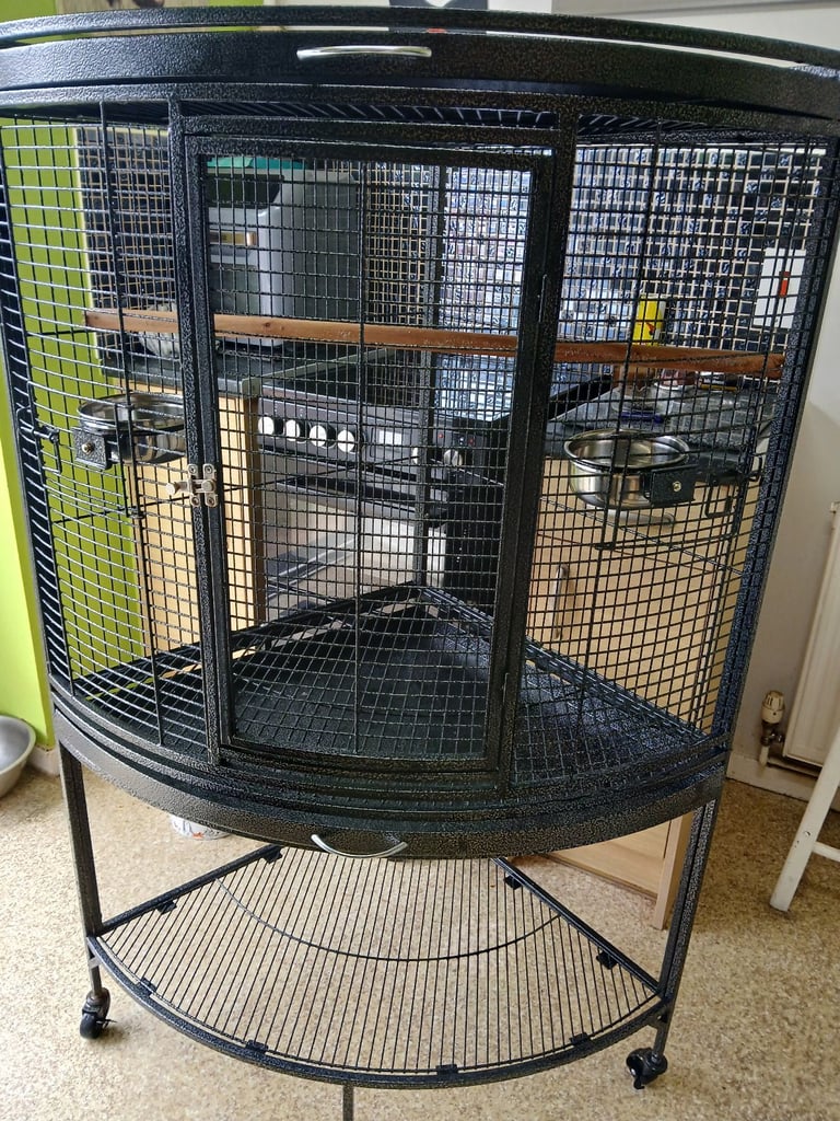Large metal corner bird cage