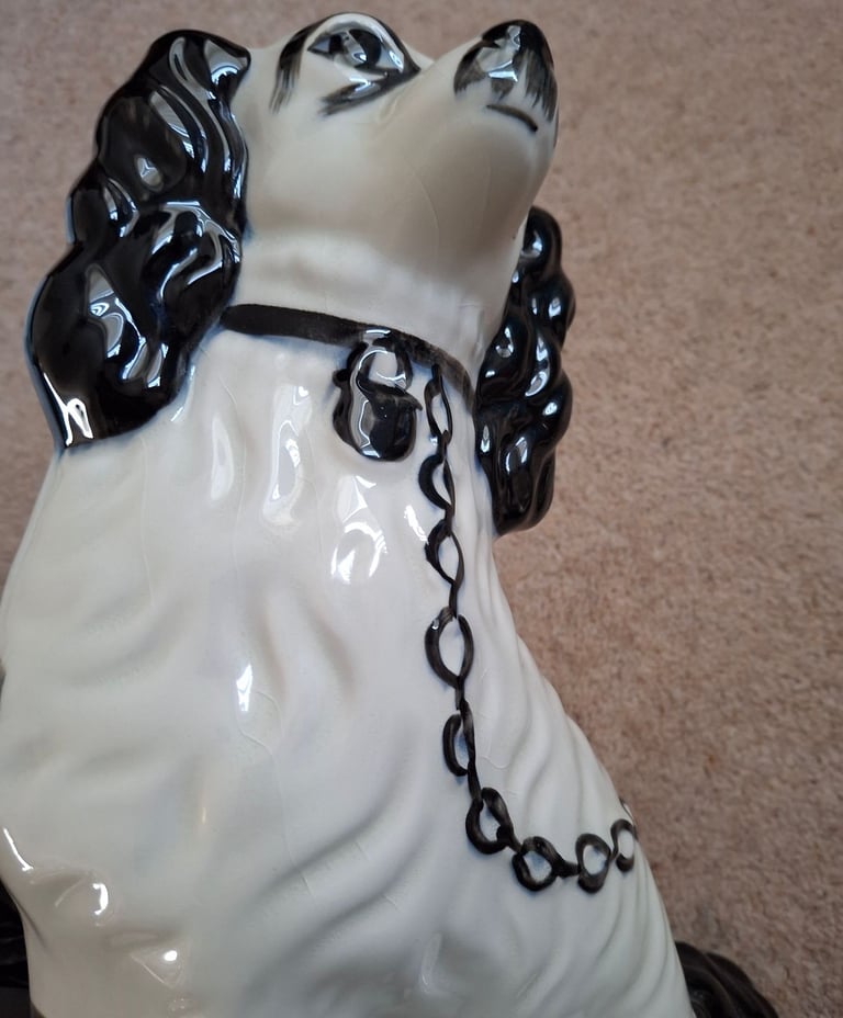 Vintage Staffordshire King Charles Spaniel Style Dog Ornaments