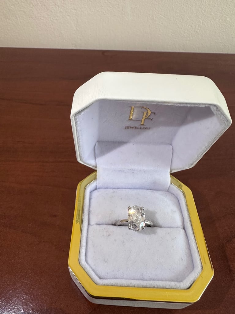 2.28ct Lab Grown Diamond Ring D VVS2 IGI Certified Platinum Oval -Austen & Blake