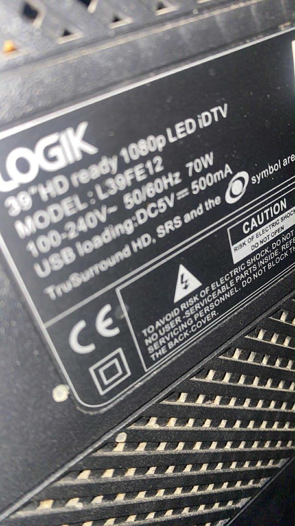 image for 39” Logik Tv With Remote Working