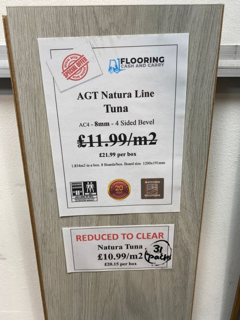 image for AGT Natura Line Tuna 8mm Grey Laminate Flooring