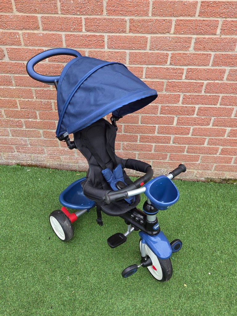 Blue and silver childs trike