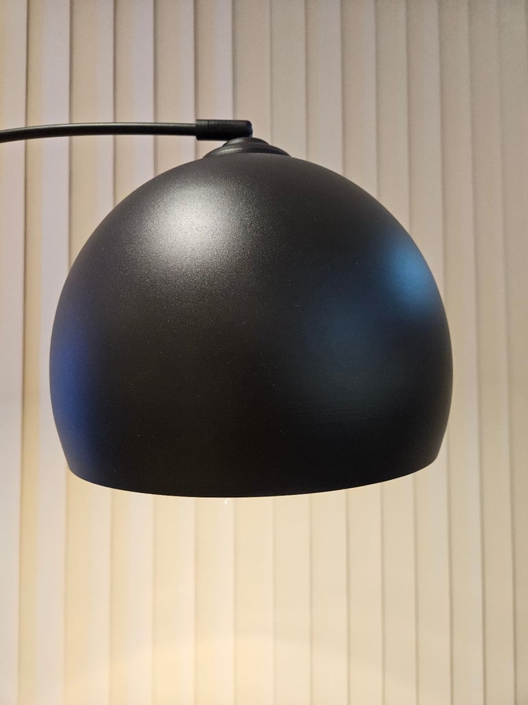 Bonita Arquer 66.93" Arc Floor Lamp, RRP 85, Faux Black Marble Base and Black Bell Shade
