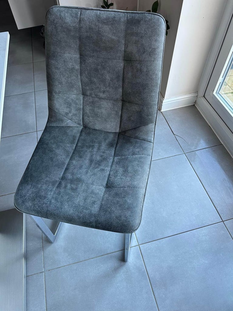 image for Dining chairs for sale - Faux Seude - Grey