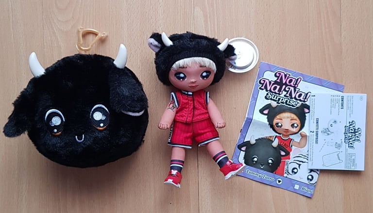 Na! Na! Na! Tommy Toro Boy Chicago Bulls Fashion Doll £6 and Black Bull Soft Pom Bag £4 (3yrs+)