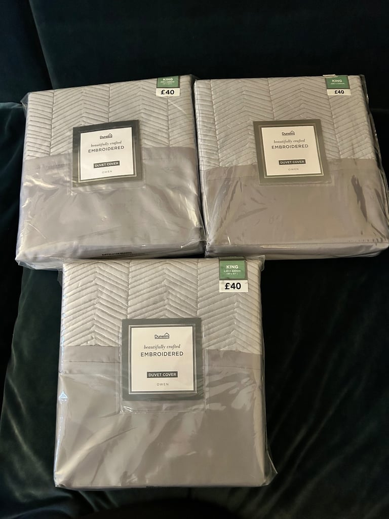 3 x Dunelm Kingsize Bedding sets