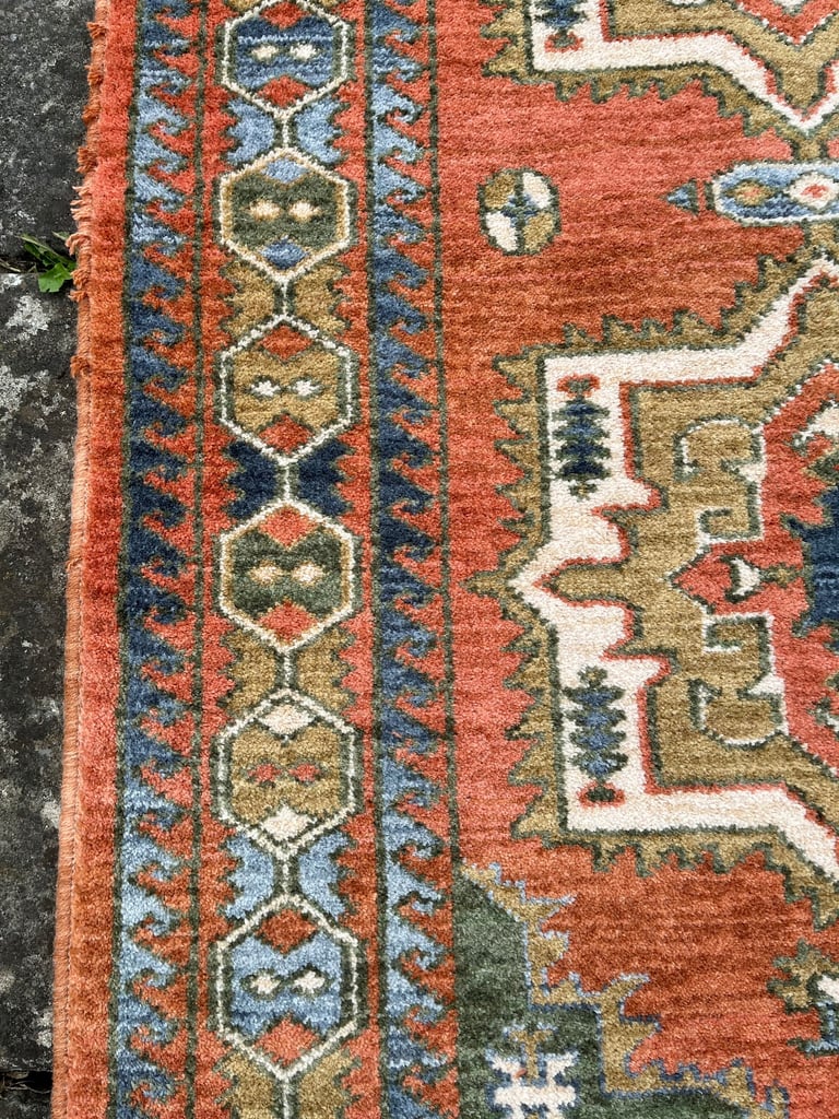 Kazak style Belgian wool rug 