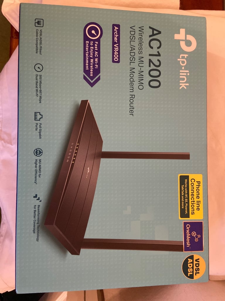 image for MODEM ROUTER TP-LINK AC1200 (ARCHER VR400) WIRELESS .