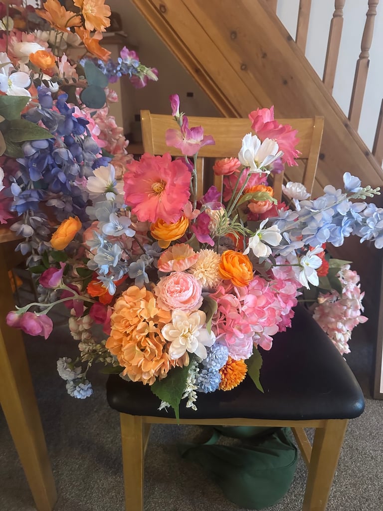 Faux wedding flowers - centre pieces 