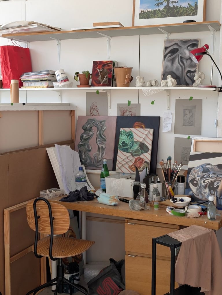 Desk spaces available in huge shared studio filled with natural light 