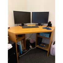 Beech office desk corner table 