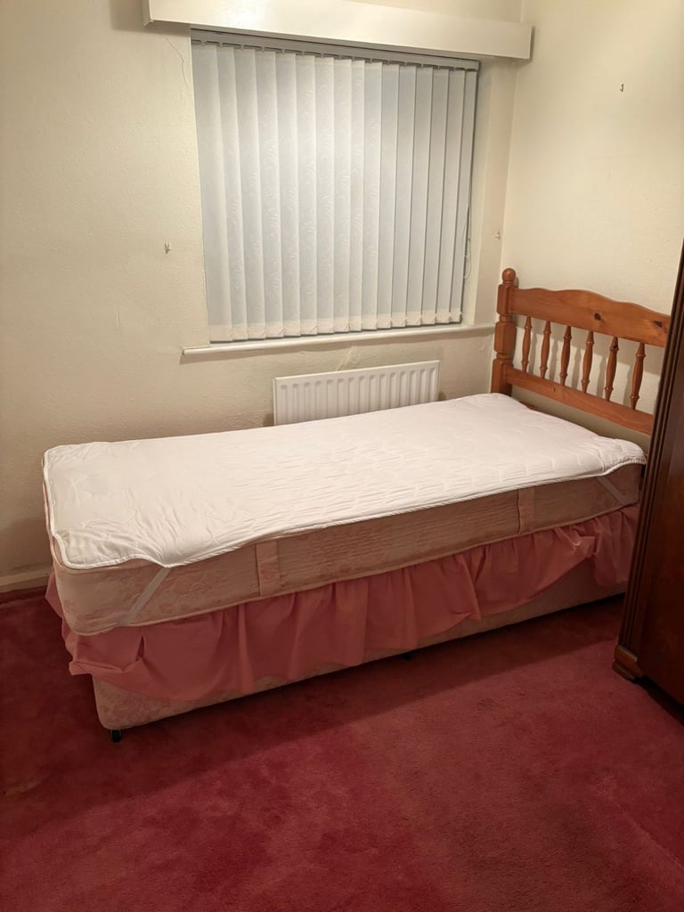 image for Single bed and cupboard 