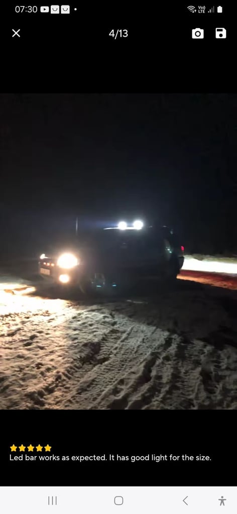2  7 inch light bar with wiring loom with 