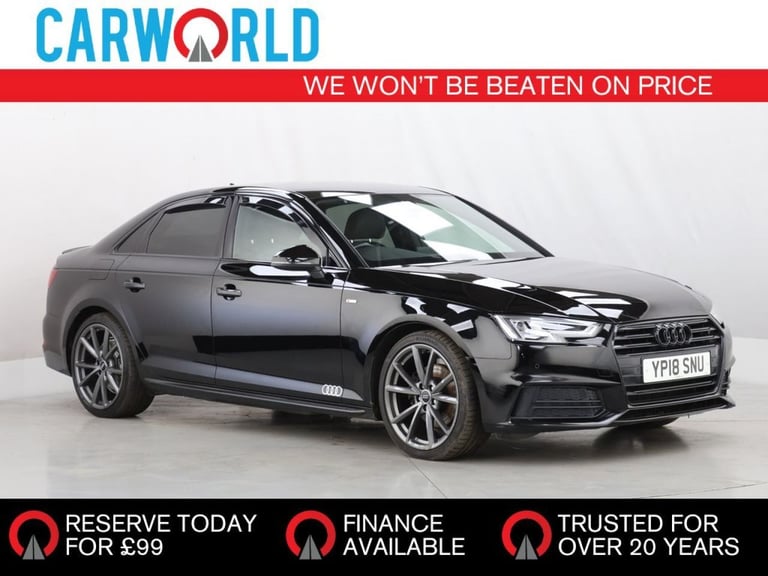 image for 2018 Audi A4 1.4 TFSI Black Edition Saloon 4dr Petrol S Tronic Euro 6 (s/s) (150 ps) Saloon Petro...