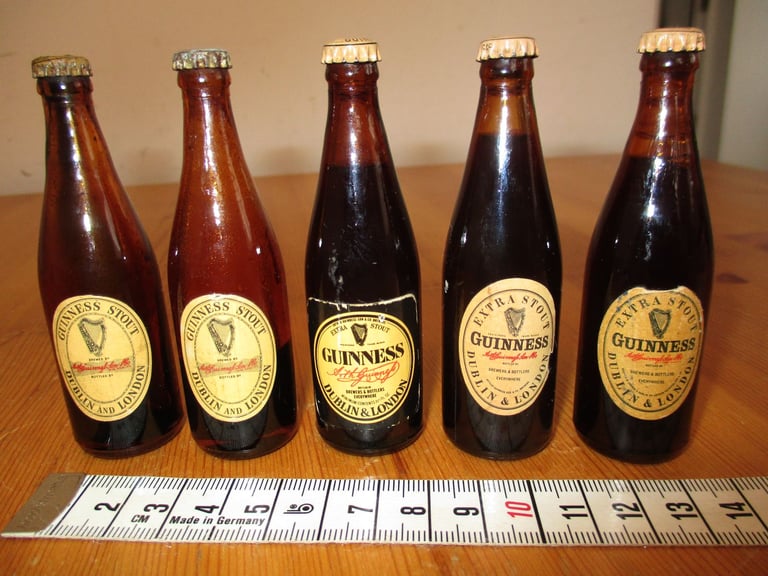 image for 5 Vintage Collectable Miniature Guinness Stout Bottles (Unopened) - £10 The LOT - Buyer Collects