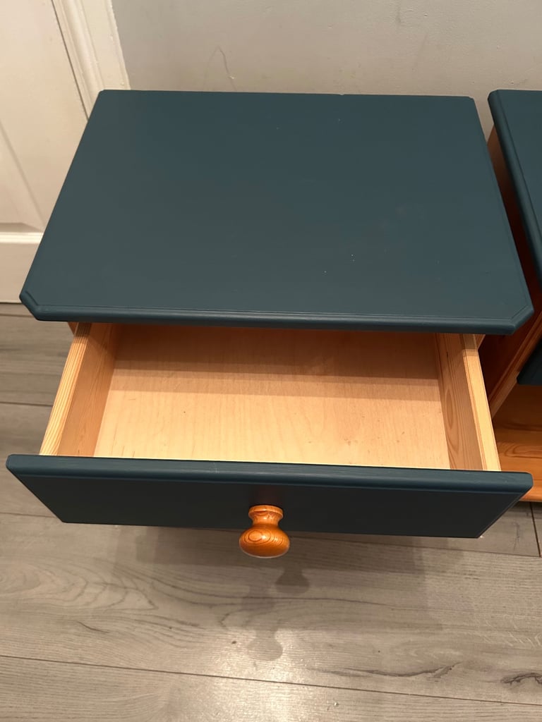 Pine bedside drawers x 2 