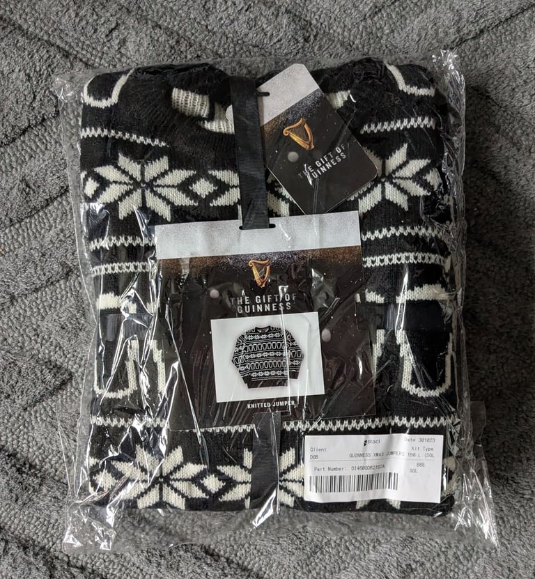 image for Official Guinness Christmas Knitted Jumper - Size L