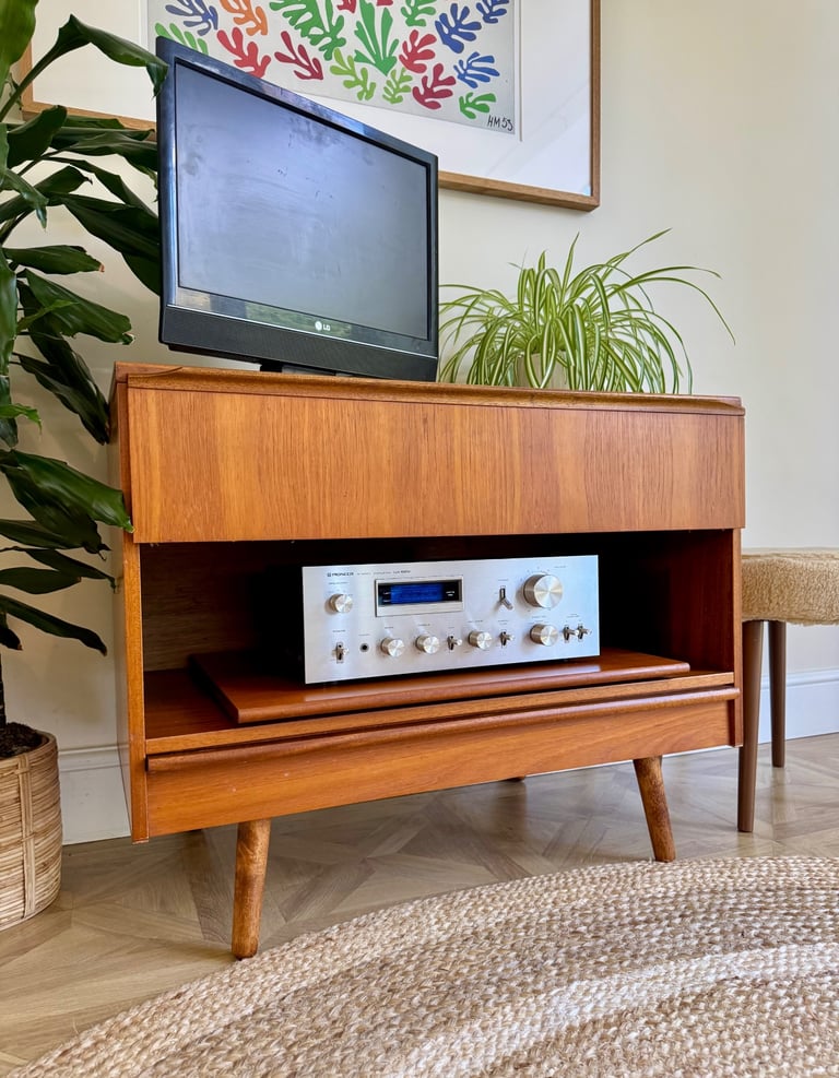 image for Mid century modern style vintage retro tv media hifi sideboard unit 