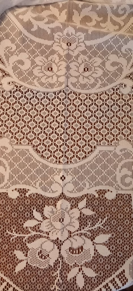 image for White Lace Tablecloth. 210cms x 175cms approx 