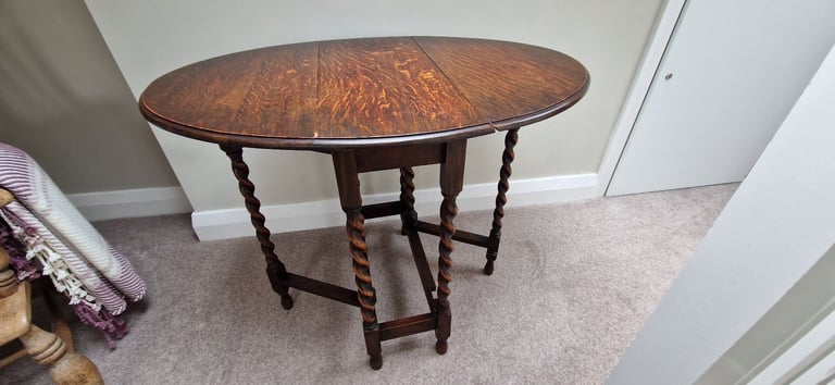 Solid oak folding table