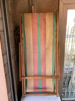 2 vintage beach deck chairs