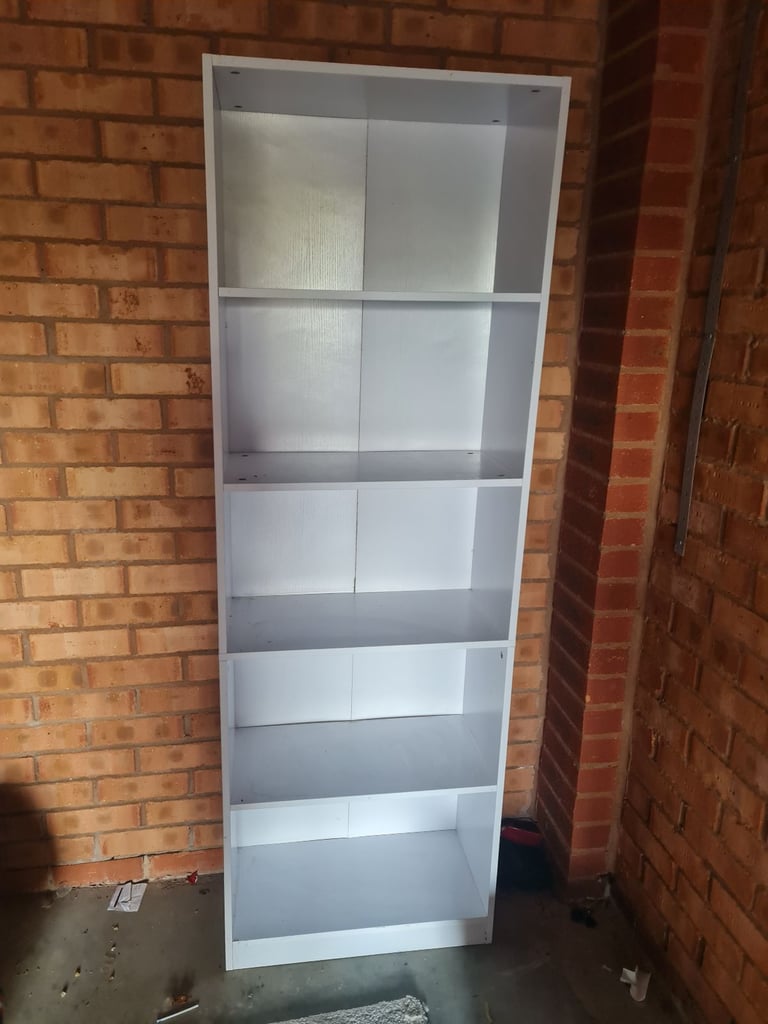 image for White 5 Shelves Bookcase 