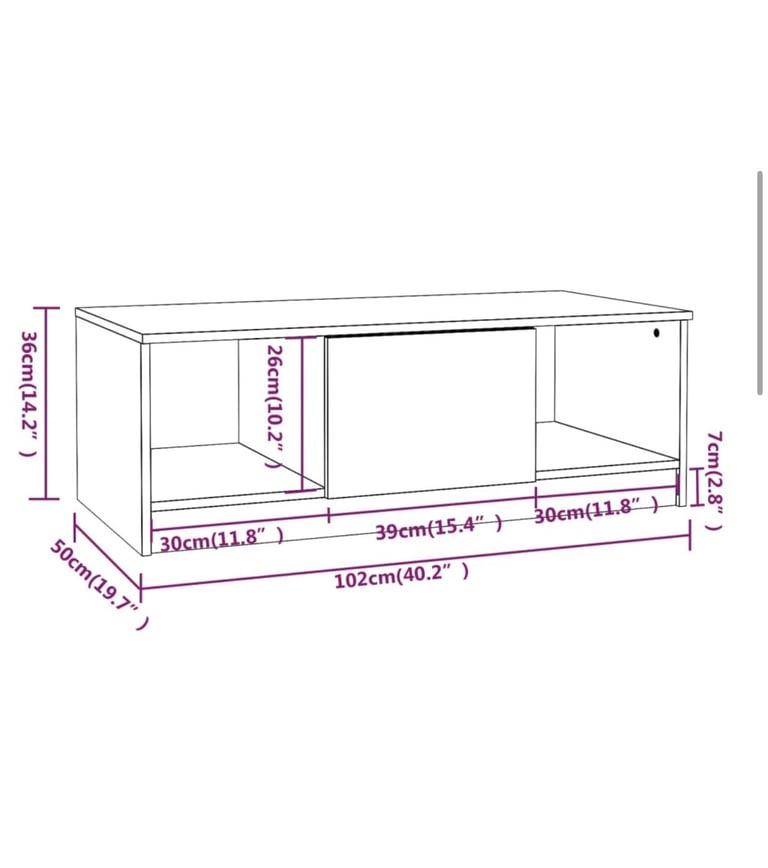 image for Jeffcott solid coffee table with storage 